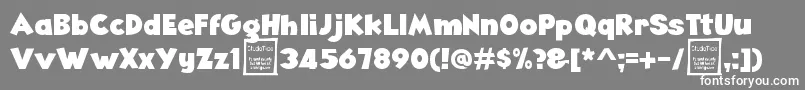 フォントAngellaDemo – 灰色の背景に白い文字