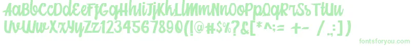 Mainstream Script-Schriftart – Grüne Schriften