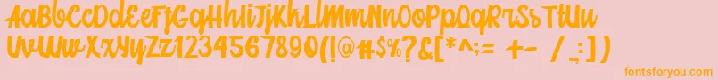 More about Mainstream Script Font Mainstream Script Font – Orange Fonts on Pink Background