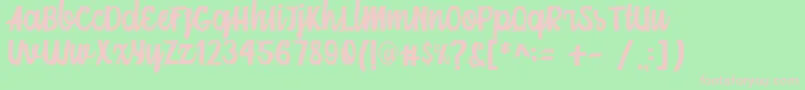 More about Mainstream Script Font Mainstream Script Font – Pink Fonts on Green Background