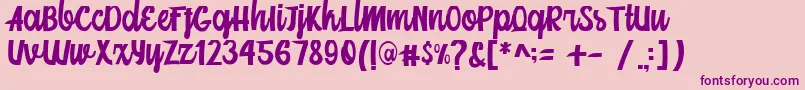 Шрифт Mainstream Script – фиолетовые шрифты на розовом фоне