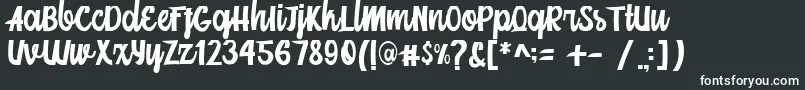 Mainstream Scriptフォントについての詳細 フォントMainstream Script – 白い文字
