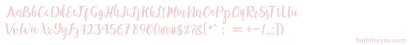 maisha script Demo Font – Pink Fonts on White Background