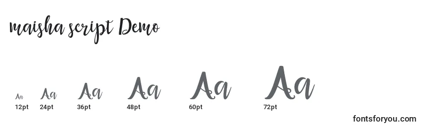 Maisha script Demo (133413) Font Sizes