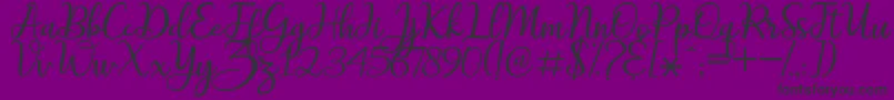 maitlyn script2 Font – Black Fonts on Purple Background