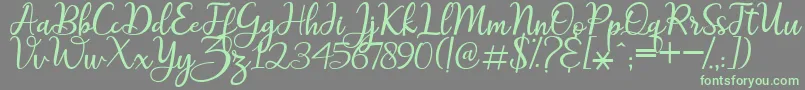 fuente maitlyn script2 – Fuentes Verdes Sobre Fondo Gris