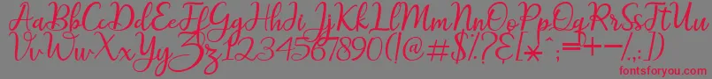 Шрифт maitlyn script2 – красные шрифты на сером фоне
