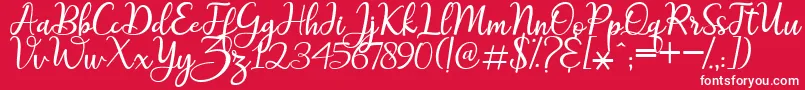 maitlyn script2 Font – White Fonts on Red Background