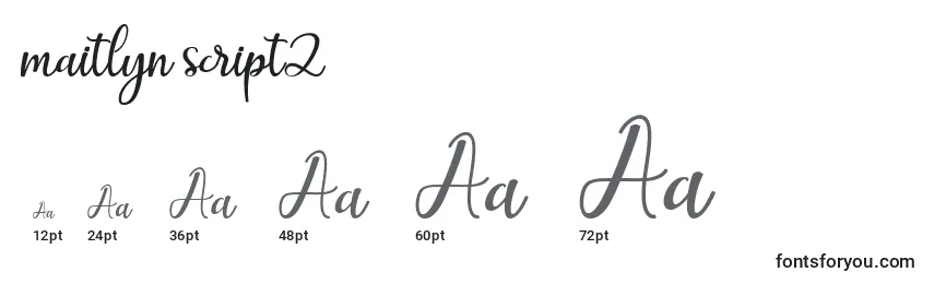 Размеры шрифта Maitlyn script2 (133415)