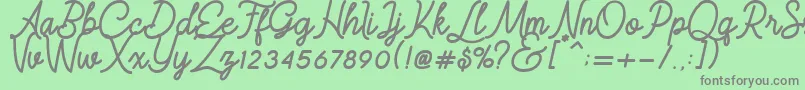 Majestic Romance Regular Font – Gray Fonts on Green Background