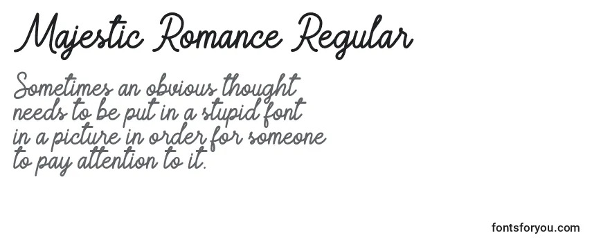 Majestic Romance Regular-fontti