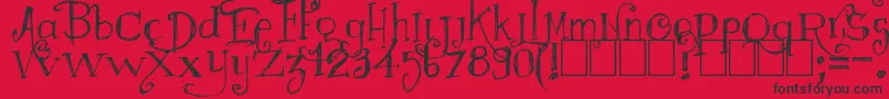 Majestrick Font – Black Fonts on Red Background