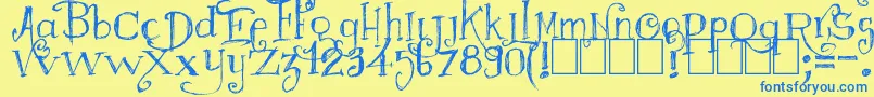 Más sobre la fuente Majestrick fuente Majestrick – Fuentes Azules Sobre Fondo Amarillo