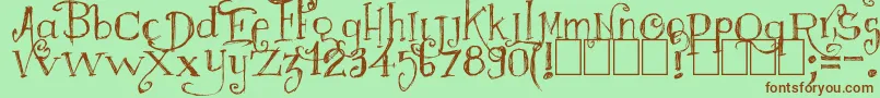 Majestrick Font – Brown Fonts on Green Background
