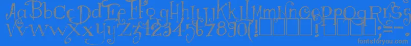 Saiba mais sobre a fonte Majestrick Fonte Majestrick – fontes cinzas em um fundo azul