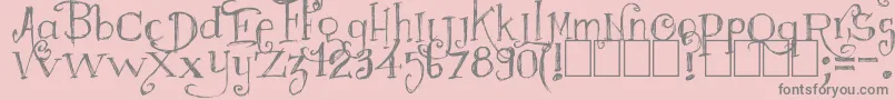 フォントMajestrick – ピンクの背景に灰色の文字