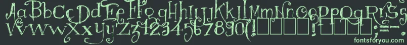 Majestrick Font – Green Fonts on Black Background