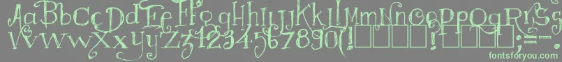 Majestrick-Schriftart – Grüne Schriften auf grauem Hintergrund