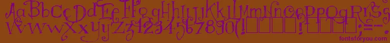 Majestrick Font – Purple Fonts on Brown Background