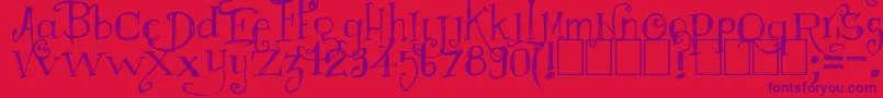 Majestrick Font – Purple Fonts on Red Background