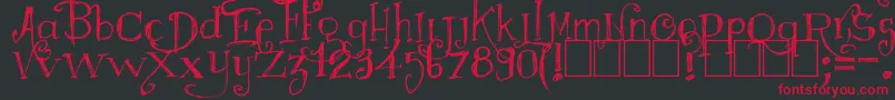 Majestrick Font – Red Fonts on Black Background