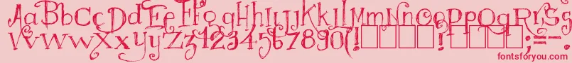 Majestrick Font – Red Fonts on Pink Background