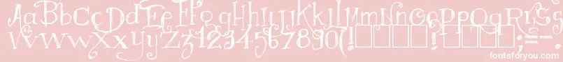 Majestrick Font – White Fonts on Pink Background