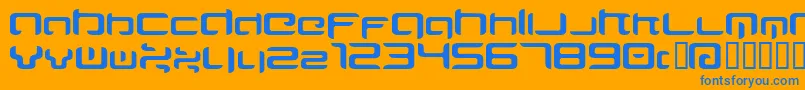 MAJIRG   Font – Blue Fonts on Orange Background