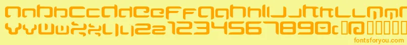 MAJIRG   Font – Orange Fonts on Yellow Background