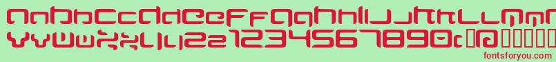 MAJIRG   Font – Red Fonts on Green Background