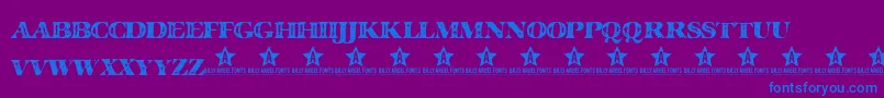 MAJOR    -Schriftart – Blaue Schriften auf violettem Hintergrund