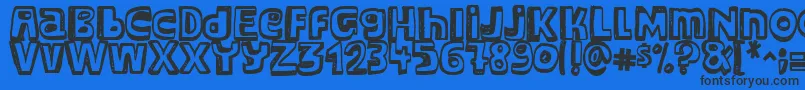 Major Snopes Font – Black Fonts on Blue Background