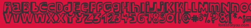 Major Snopes Font – Black Fonts on Red Background
