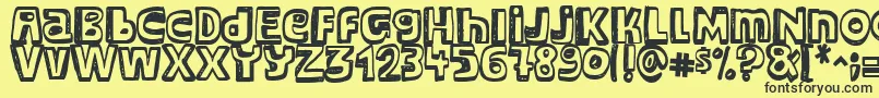 Major Snopes Font – Black Fonts on Yellow Background