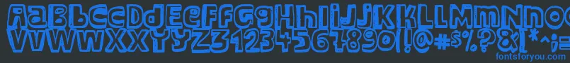 Major Snopes Font – Blue Fonts on Black Background