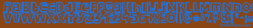 Major Snopes Font – Blue Fonts on Brown Background