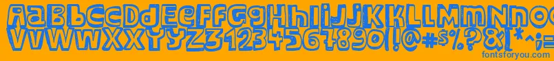 Major Snopes Font – Blue Fonts on Orange Background