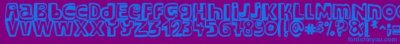 Major Snopes Font – Blue Fonts on Purple Background