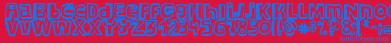 Major Snopes Font – Blue Fonts on Red Background