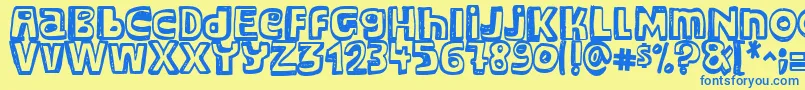 Major Snopes Font – Blue Fonts on Yellow Background