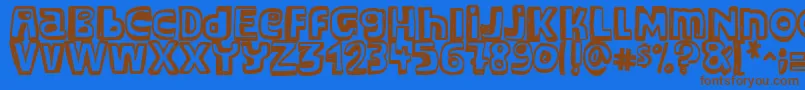 Major Snopes Font – Brown Fonts on Blue Background