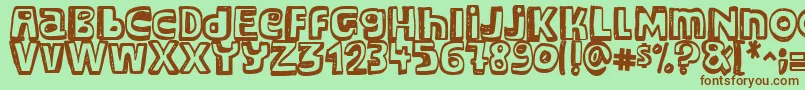 Major Snopes Font – Brown Fonts on Green Background