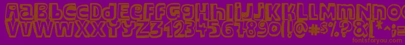Major Snopes Font – Brown Fonts on Purple Background