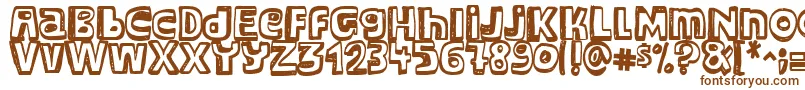 Major Snopes-fontti – ruskeat fontit valkoisella taustalla