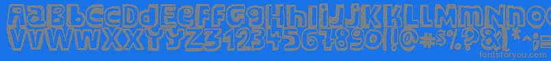 Major Snopes Font – Gray Fonts on Blue Background