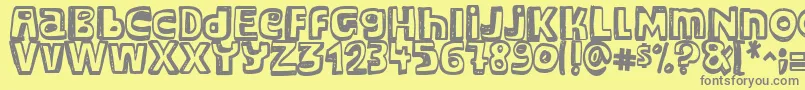 Major Snopes Font – Gray Fonts on Yellow Background