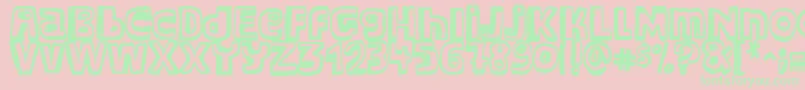 Major Snopes Font – Green Fonts on Pink Background
