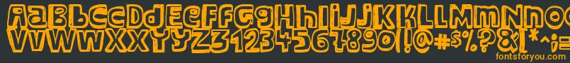 Major Snopes Font – Orange Fonts on Black Background