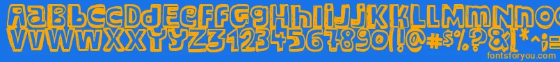 Major Snopes Font – Orange Fonts on Blue Background