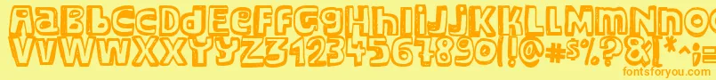 Major Snopes Font – Orange Fonts on Yellow Background